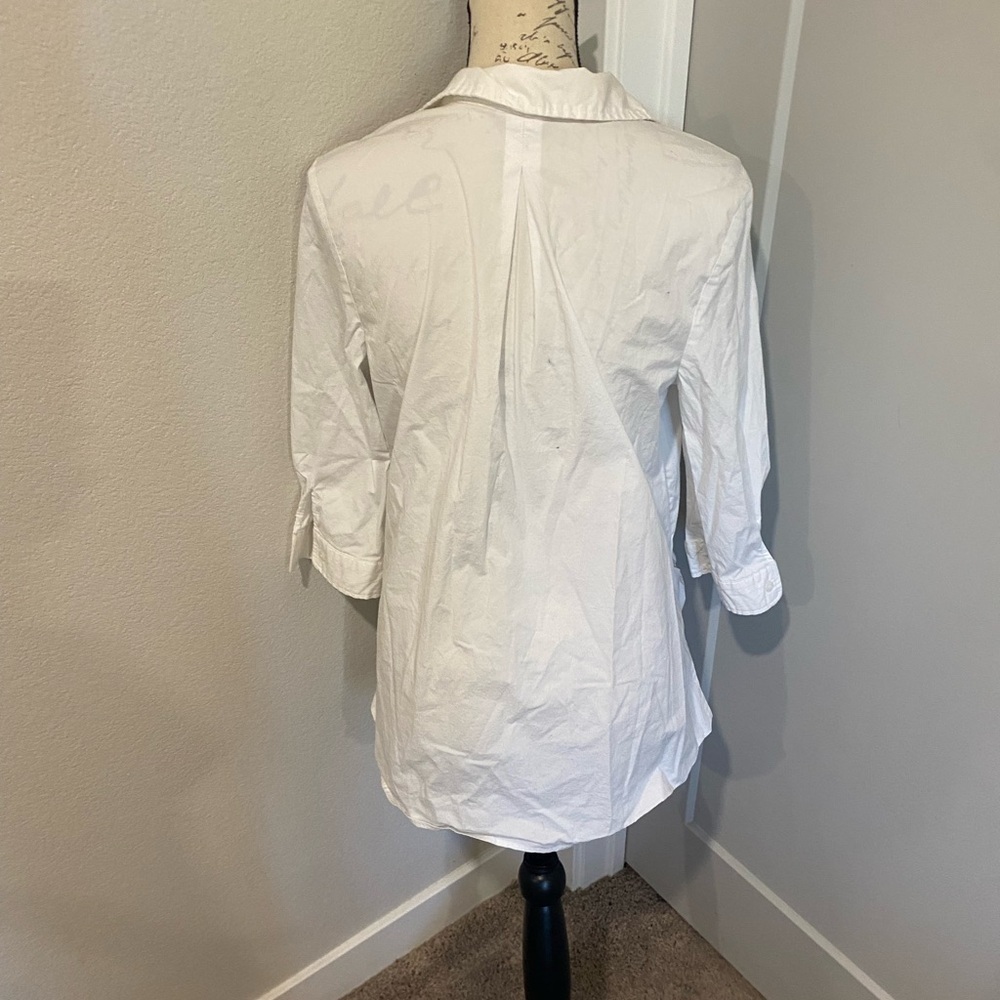 Isabel Maternity - Ingrid & Isabel Women's White collared 3/4 length small EUC - Picture 3 of 6
